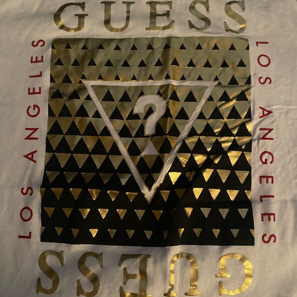 Guess Los Angeles Graphic T-Shirt with Gold Accents - Men’s Large - Picture 2 of 4